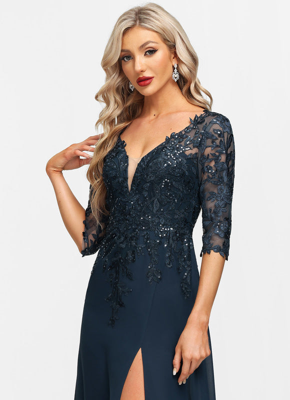 Robe Chic Éblouissante Marine - gallery 1