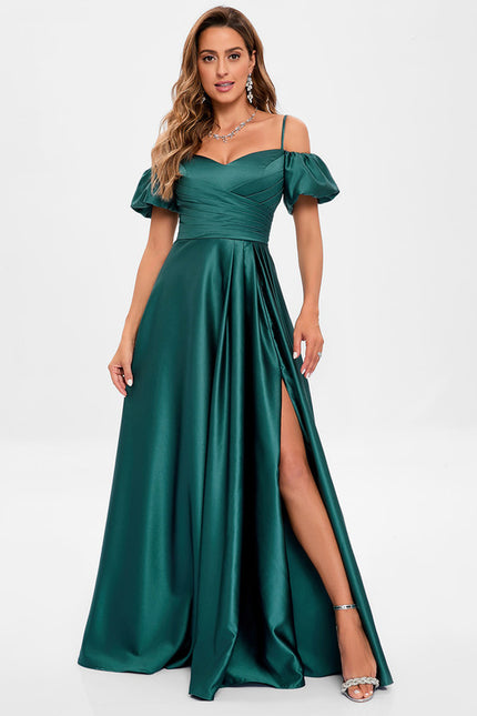 Robe Chic Bleu Royal Satinée - gallery 4