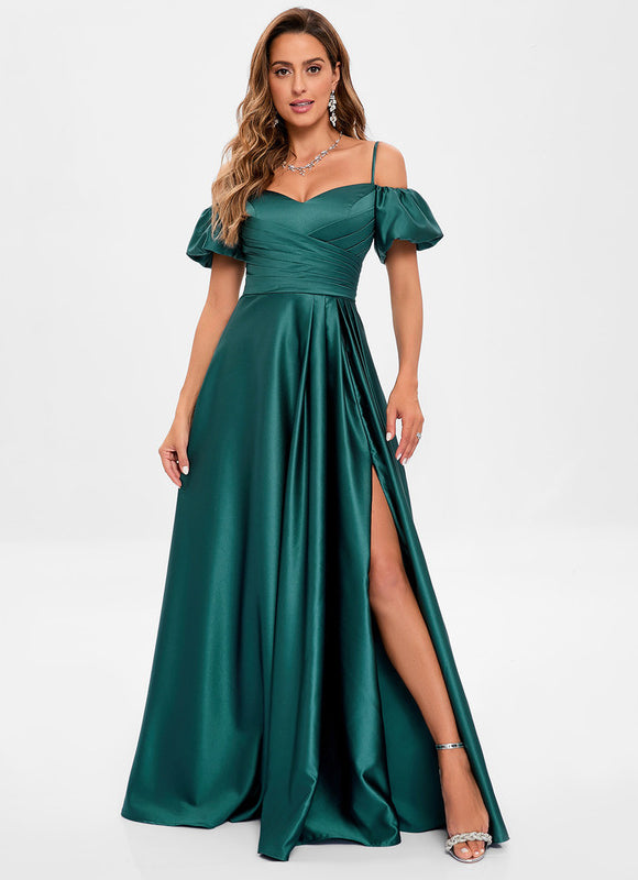 Robe Chic Bleu Royal Satinée - gallery 4