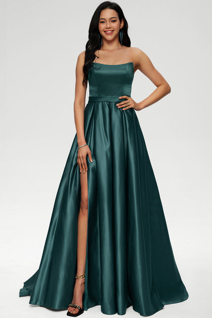 Robe Chic Satin Émeraude Chic - gallery 3