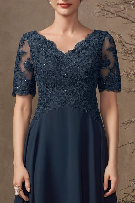 Robe Chic Émeraude Dentelle - gallery 1