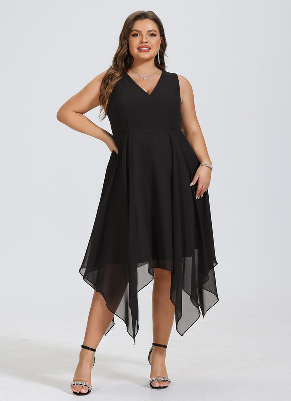 Robe Chic Asymétrique Vaporeuse - gallery 4