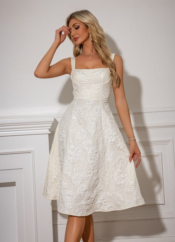 Robe Chic Rose Texturée - gallery 5