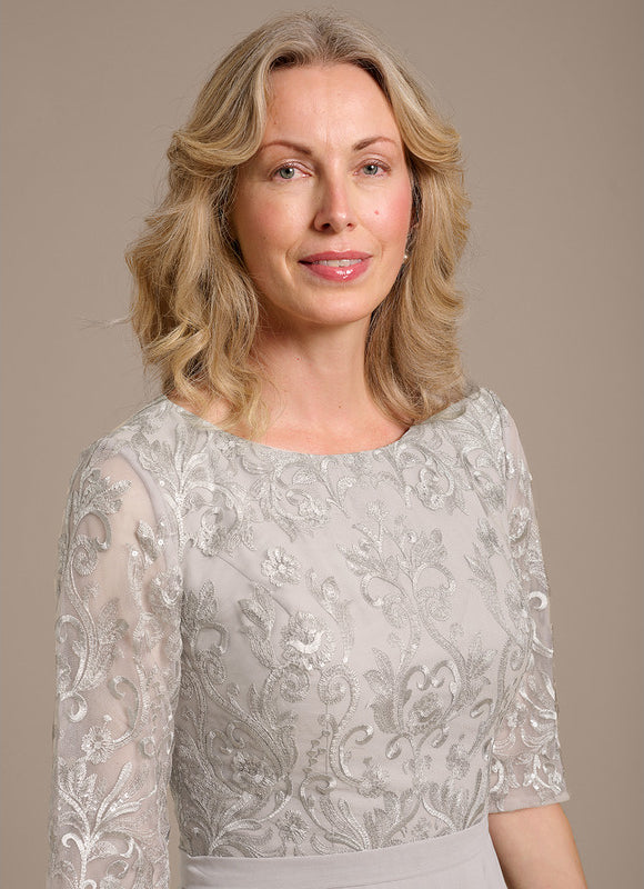 Robe Chic Grise Aérée - gallery 1