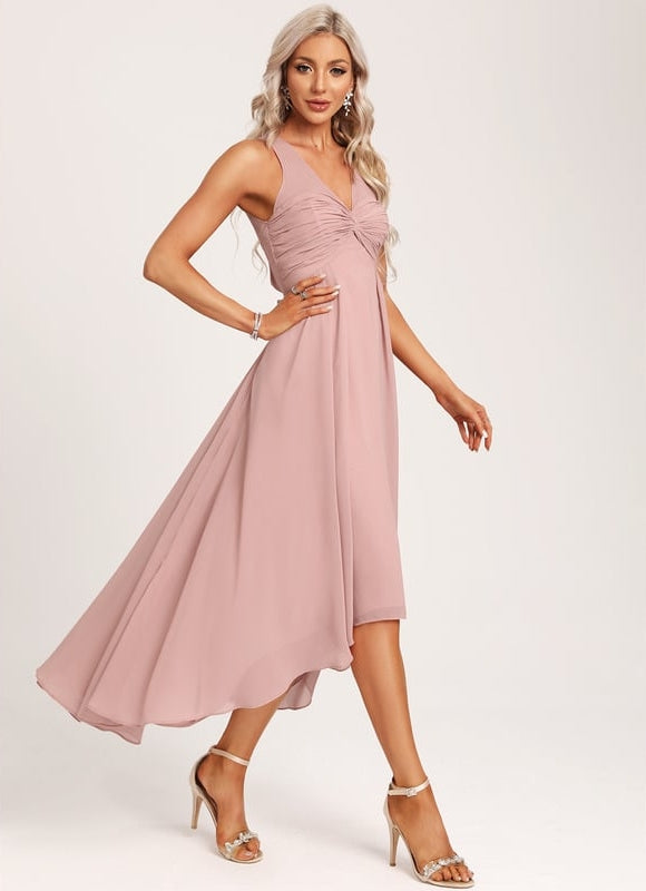 Robe Chic Mousseline Asymétrique - gallery 1