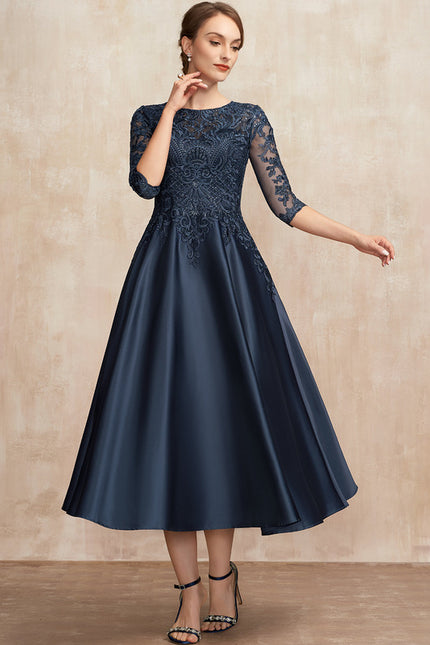 Robe Chic Satiné Ébène Élégant