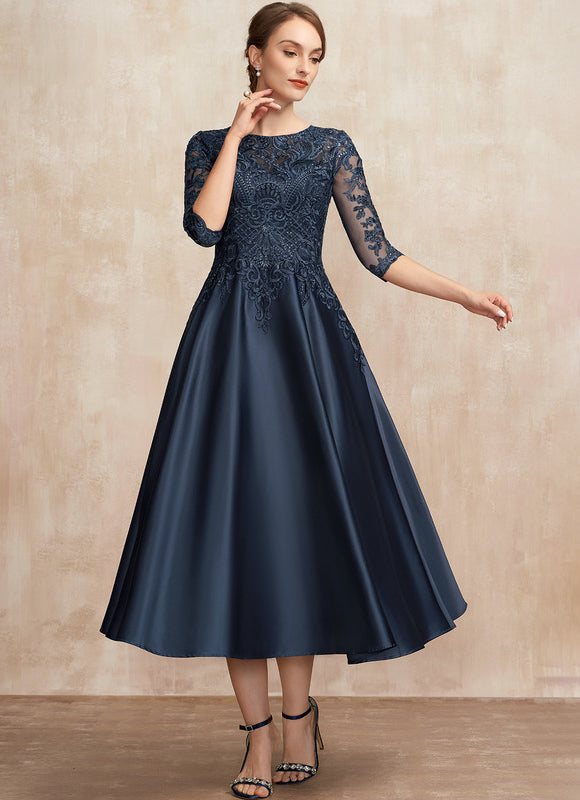 Robe Chic Satiné Ébène Élégant