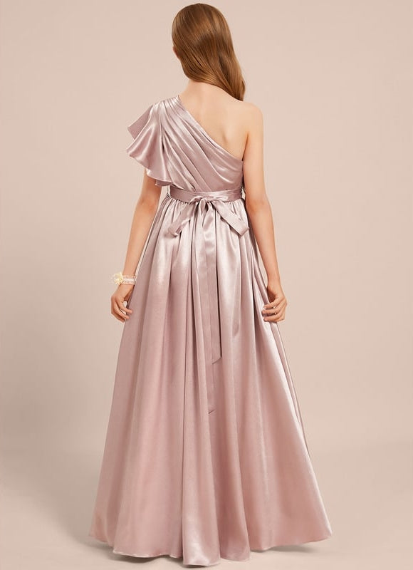 Robe Chic Satin Rose Clair - gallery 5