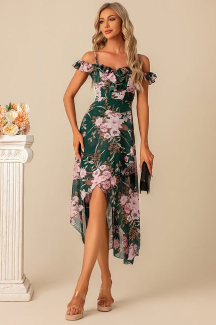 Robe Chic Fleurie Émeraude - gallery 2