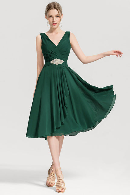 Robe Chic Verte Fluidité