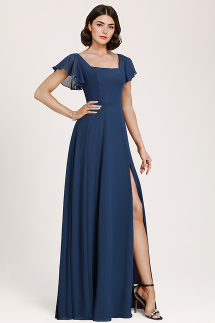 Robe Chic Longue Verte Raffinée - gallery 1