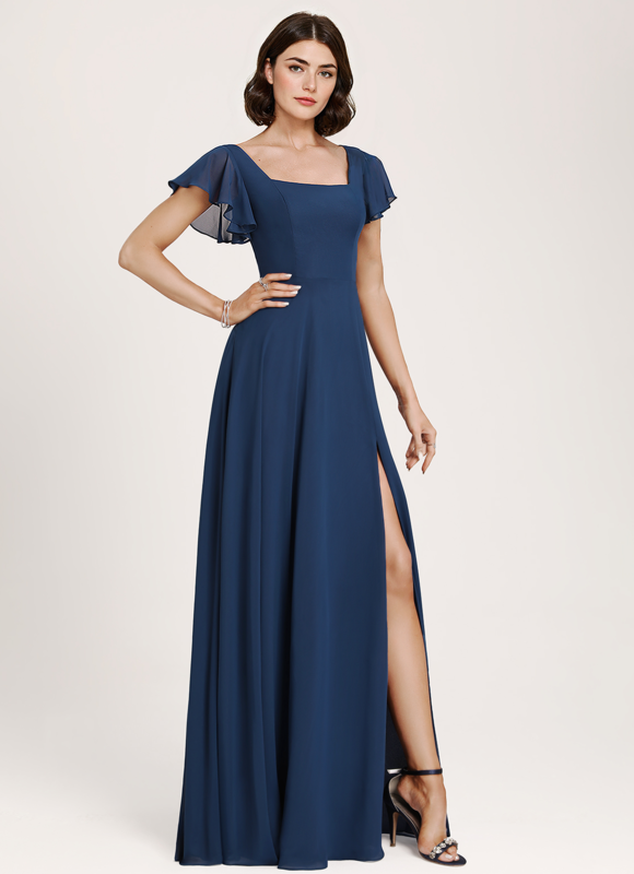 Robe Chic Longue Verte Raffinée - gallery 1