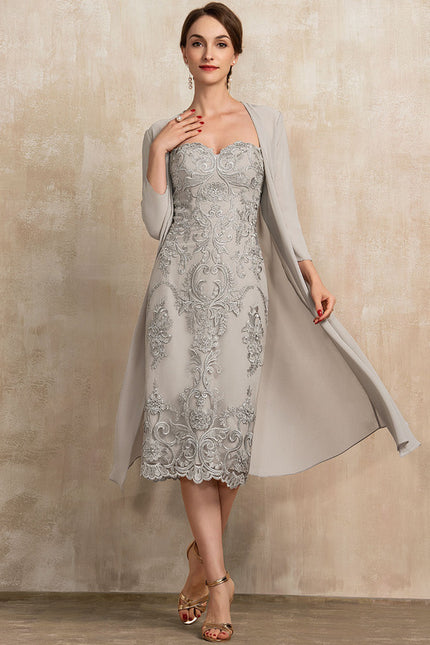 Robe Chic Élégante Argentée - gallery 5