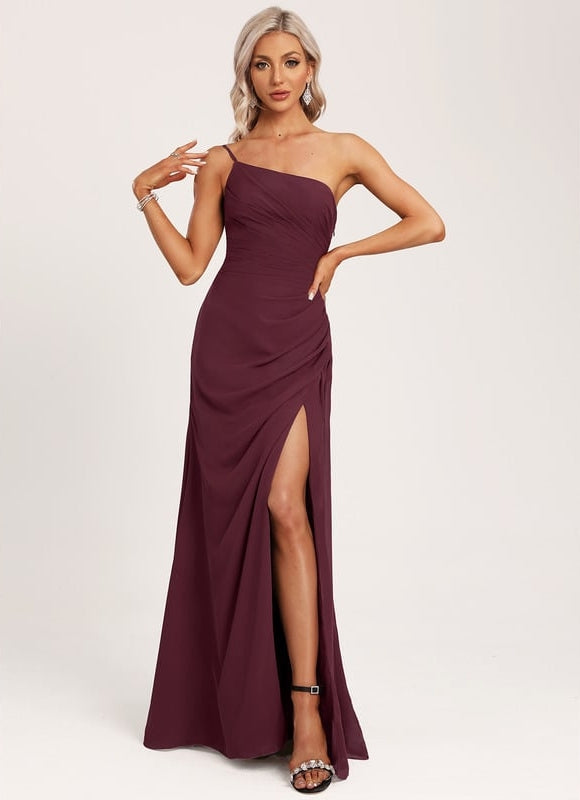 Robe Chic Asymétrique Beige - gallery 2
