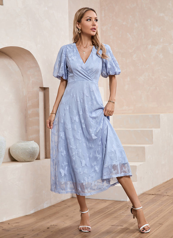 Robe Chic Mi-Longue Ajourée - gallery 5