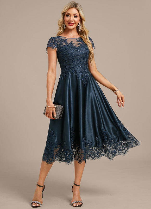 Robe Chic Satin Étoilé Légèreté