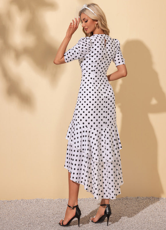Robe Chic Pois Asymétrique - gallery 4