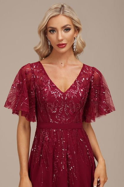 Robe Chic Longue Émeraude Élégante - gallery 3