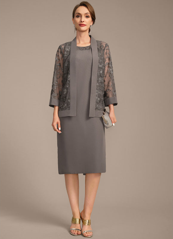 Robe Chic Veste Élégante Grise