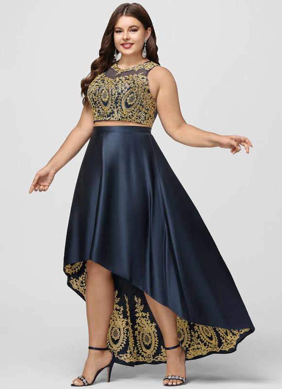 Robe Chic Ornement Noir Satiné - gallery 6