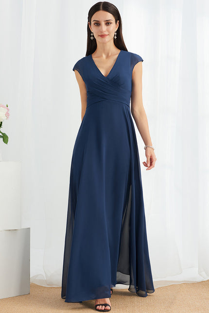 Robe Chic Fluide Bleu Nuit - gallery 2