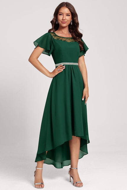 Robe Chic Élégance Verte Flottante - gallery 1