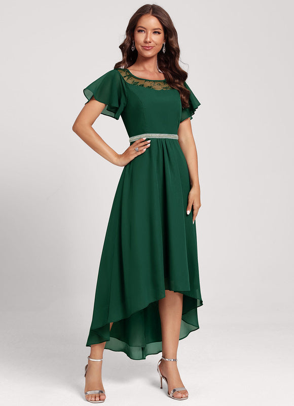Robe Chic Élégance Verte Flottante - gallery 1
