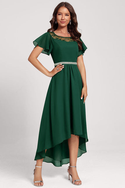 Robe Chic Élégance Verte Flottante - gallery 1