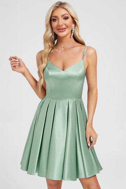 Robe Chic Courte Vert Pastel - gallery 2