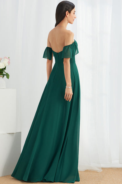 Robe Chic Mousseline Émeraude - gallery 4