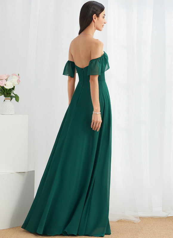 Robe Chic Mousseline Émeraude - gallery 4