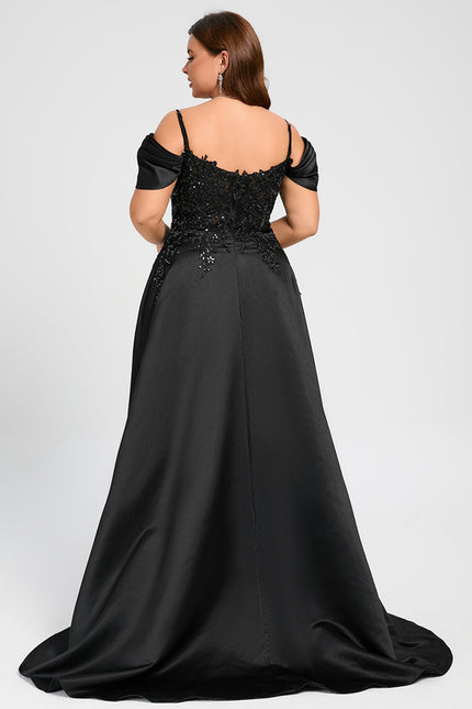 Robe Chic Satin Noir Élégant - gallery 9