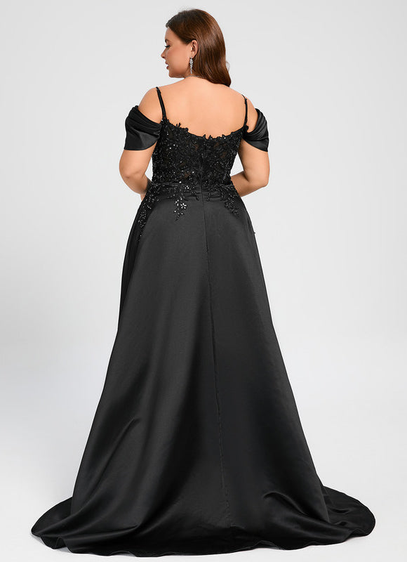 Robe Chic Satin Noir Élégant - gallery 9