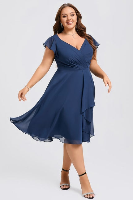 Robe Chic Bleu Élégance Flottante - gallery 7
