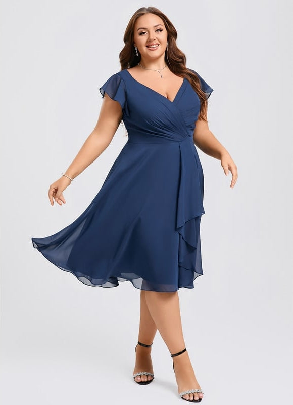 Robe Chic Bleu Élégance Flottante - gallery 7