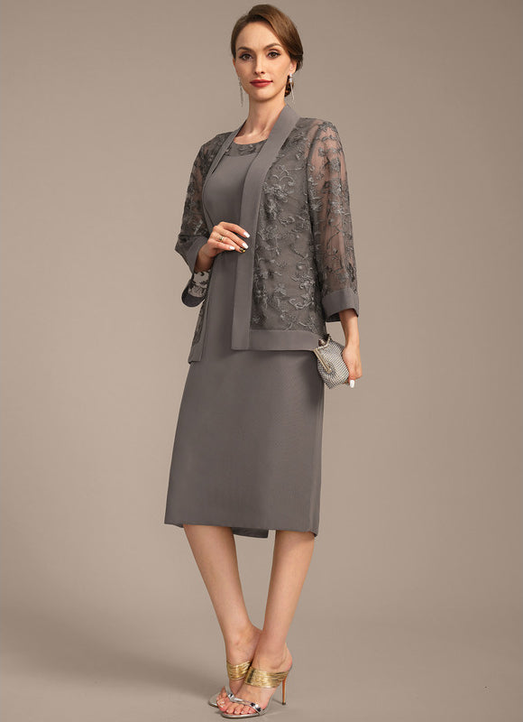 Robe Chic Veste Élégante Grise - gallery 4