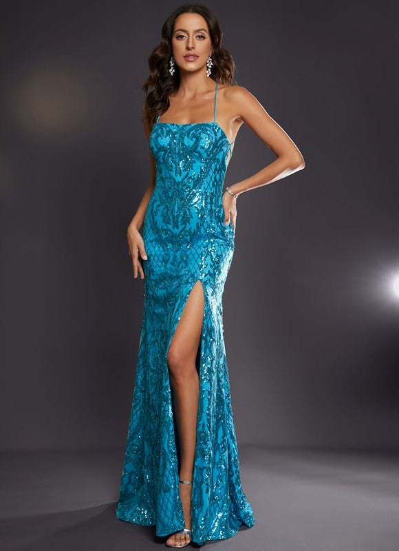 Robe Chic Pailletée Azur - gallery 1