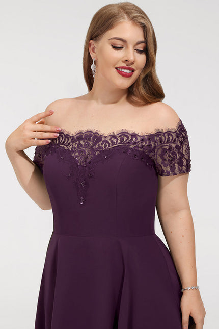 Robe Chic Violet Évasée - gallery 9