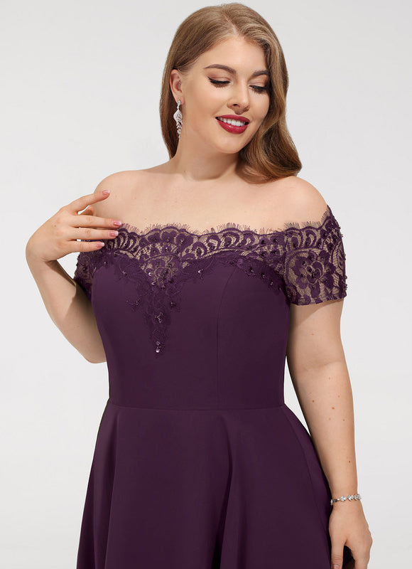 Robe Chic Violet Évasée - gallery 9