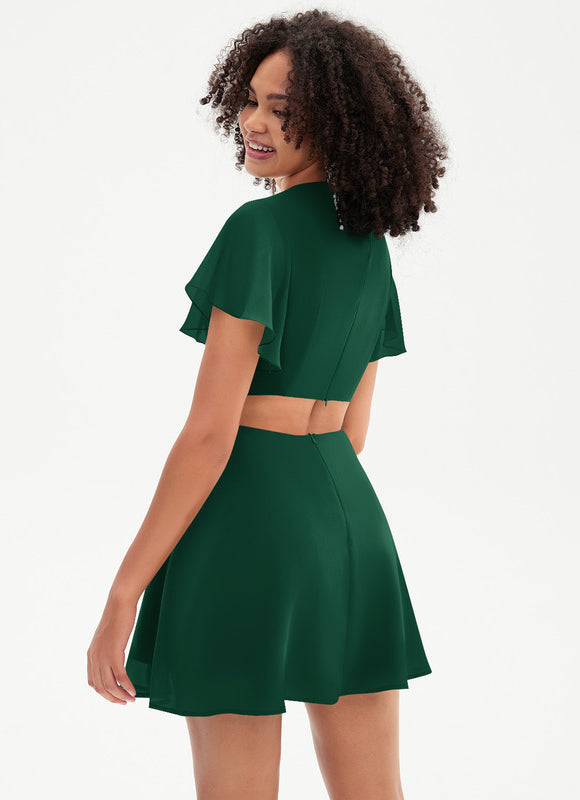 Robe Chic Courte Émeraude - gallery 4