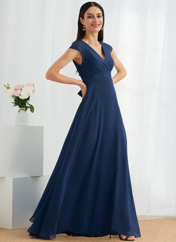 Robe Chic Fluide Bleu Nuit - gallery 4