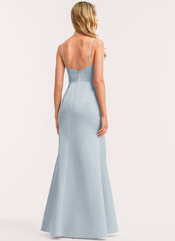 Robe Chic Satinée Rose Pâle - gallery 1