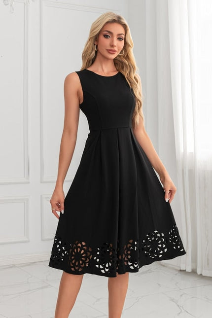 Robe Chic Noire Ajourée - gallery 1