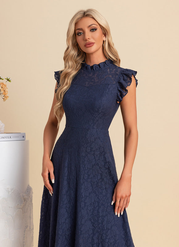 Robe Chic Dentelle Grise - gallery 5