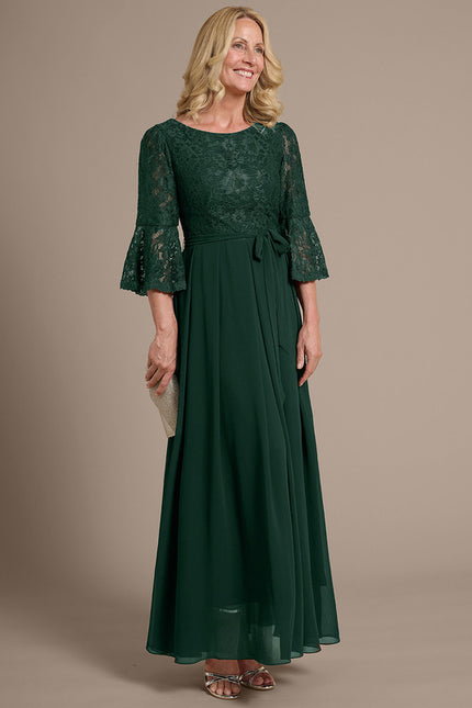 Robe Chic Dentelle Émeraude - gallery 5