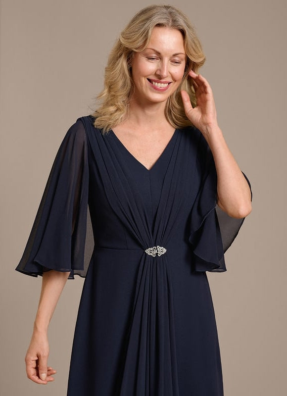 Robe Chic Satin Étoilé - gallery 1