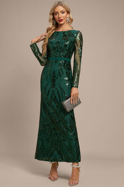 Robe Chic Pailletée Émeraude