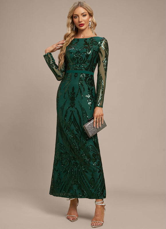 Robe Chic Pailletée Émeraude