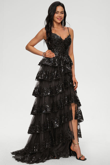 Robe Chic Étoilée Noir - gallery 1