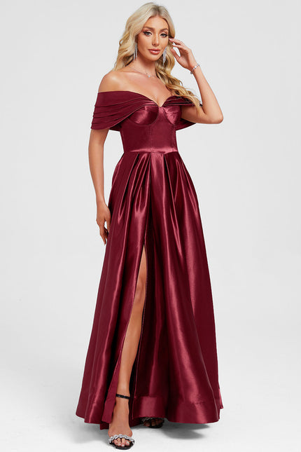Robe Chic Bordeaux Élégante - gallery 1